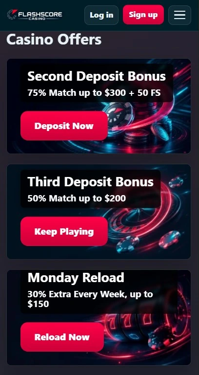 FlashScore Casino Mobile Version and App
